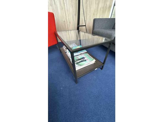 Stolik kawowy ze szklanym blatem 90 cm