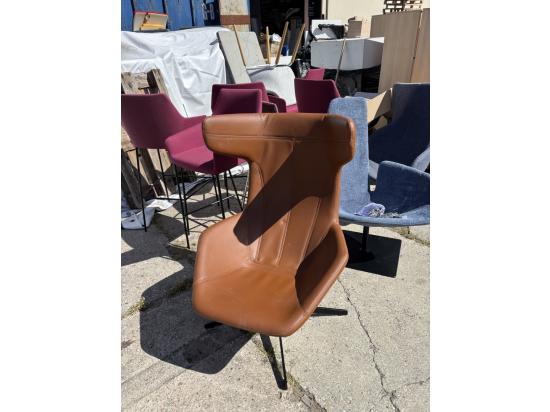 Skórzany brązowy fotel